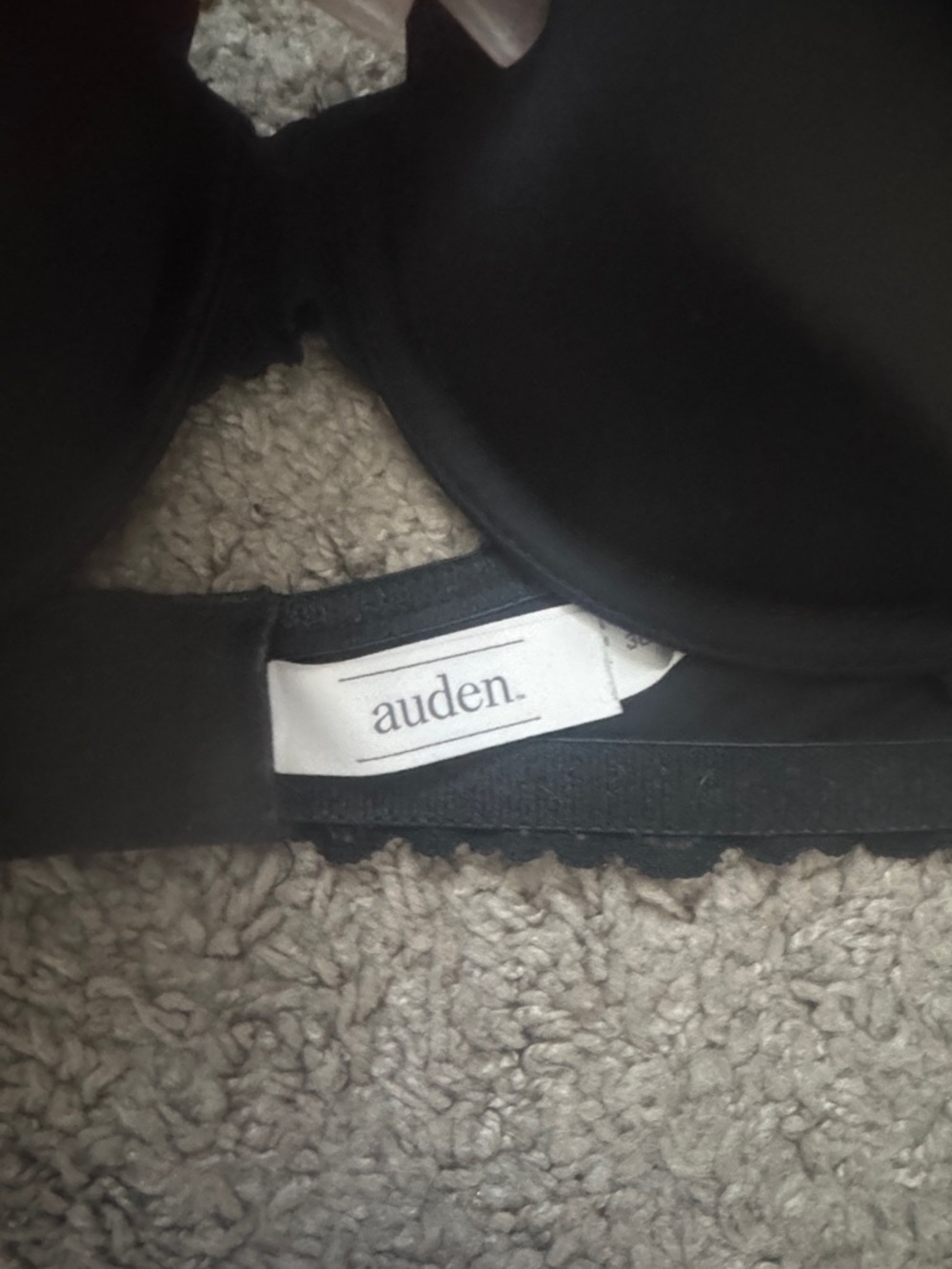 Auden Black T-Shirt Bra with Lace Band - Picture 2 of 5